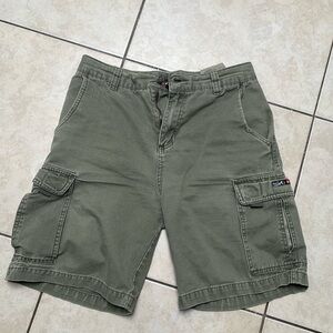 Vintage QuickSilver Olive Green Cargo Shorts
